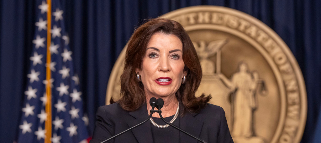 New York State Governor Kathy Hochul Holds Briefing Regarding Presidential Election Result