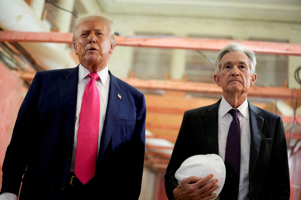 FILE PHOTO: U.S. President Trump tours the Federal Reserve Board building in Washington, D.C.