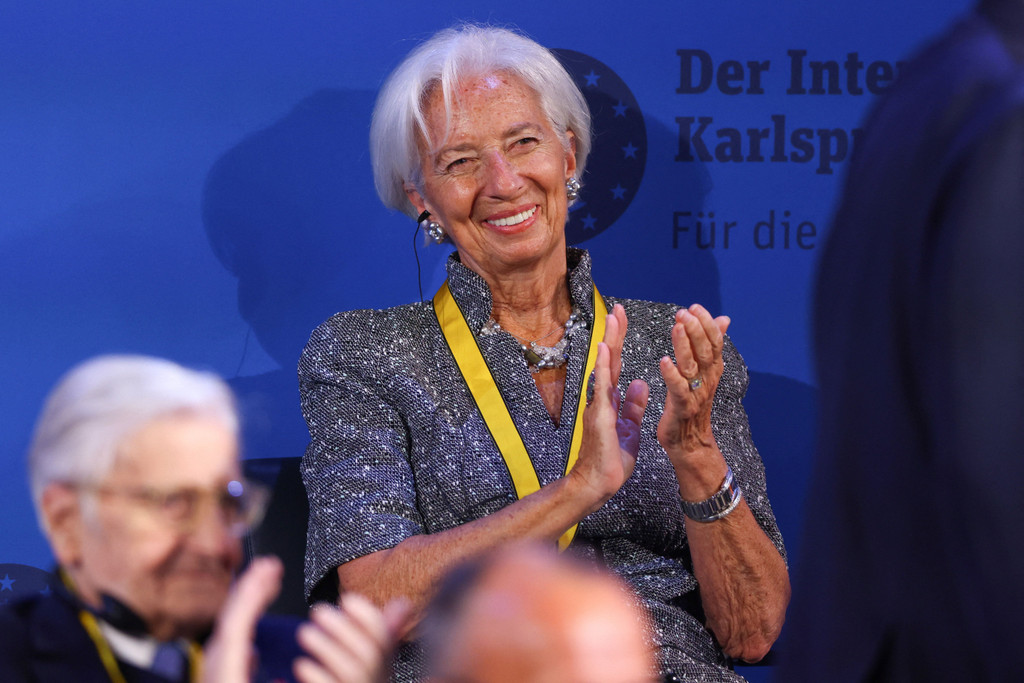 Former ECB President and former Italian PM Draghi receives International Charlemagne Prize in Aachen