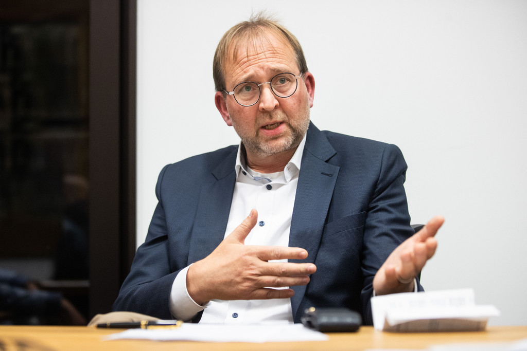 Enrico Schleiff und Elmar Fulda - Die Präsidenten der Goethe-Universität und der Hochschule für Musik und darstellende Kunst Frankfurt sprechen über den Kulturcampus in Bockenheim und den Neubau der Musikhochschule.