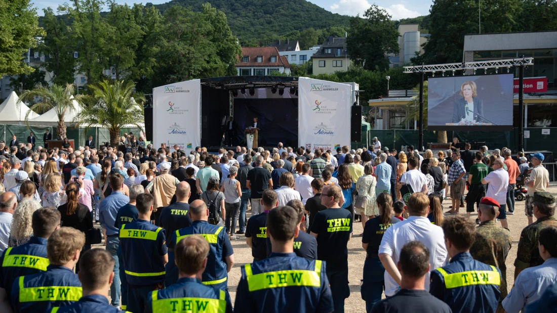 Gedenkveranstaltung im Ahrtal: Die Flut hat viele Menschen motiviert, sich im Katastrophenschutz zu engagieren.