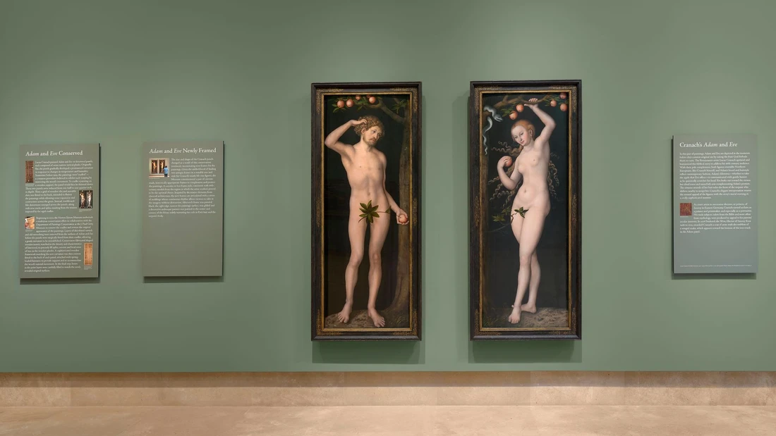 Einst Eigentum des Kunsthändlers Jacques Goudstikker, dann von Göring in seine Gewalt gebracht, heute im Norton Simon Museum in Pasadena: „Adam und Eva“ von Lucas Cranach dem Älteren