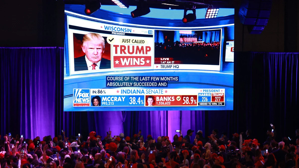 Als er gewählt wurde: Der Wahlabend am 6. November 2024 in West Palm Beach, Florida.