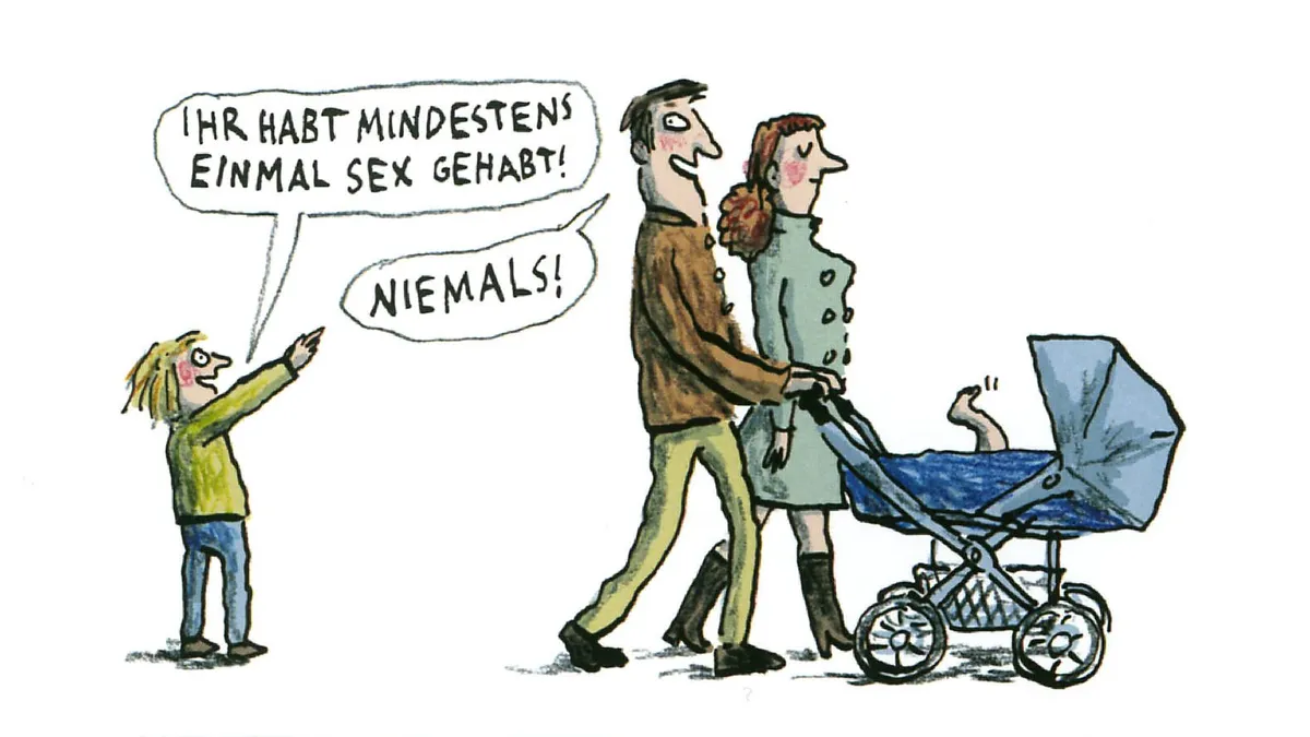 Wenn Schüler fragen, soll man ihnen antworten, auch wenn das Thema peinlich werden kann. „Klär mich auf!“ heißt ein Buch von Katharina von der Gathen und Anke Kuhl, das 2014 im Verlag Klett Kinderbuch erschienen ist. Diese Bildergalerie zeigt einige Zeichnungen aus dem Buch.