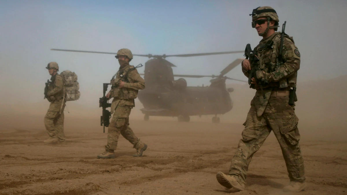 US-Soldaten des NATO-Einsatzes in Afghanistan westlich von Kabul Anfang 2012