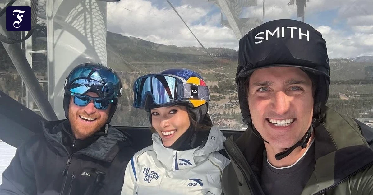 Neues von den Promis: Eileen Gu veröffentlicht Foto mit Prinz Harry und Justin Trudeau im Skilift