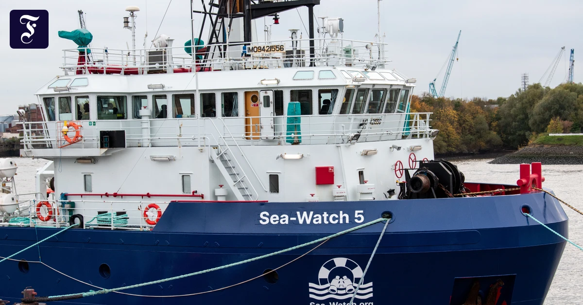 Tàu Sea-Watch 5 của tổ chức cứu trợ Đức Sea-Watch tại cảng Hamburg năm 2022. (Ảnh: FAZ.NET)