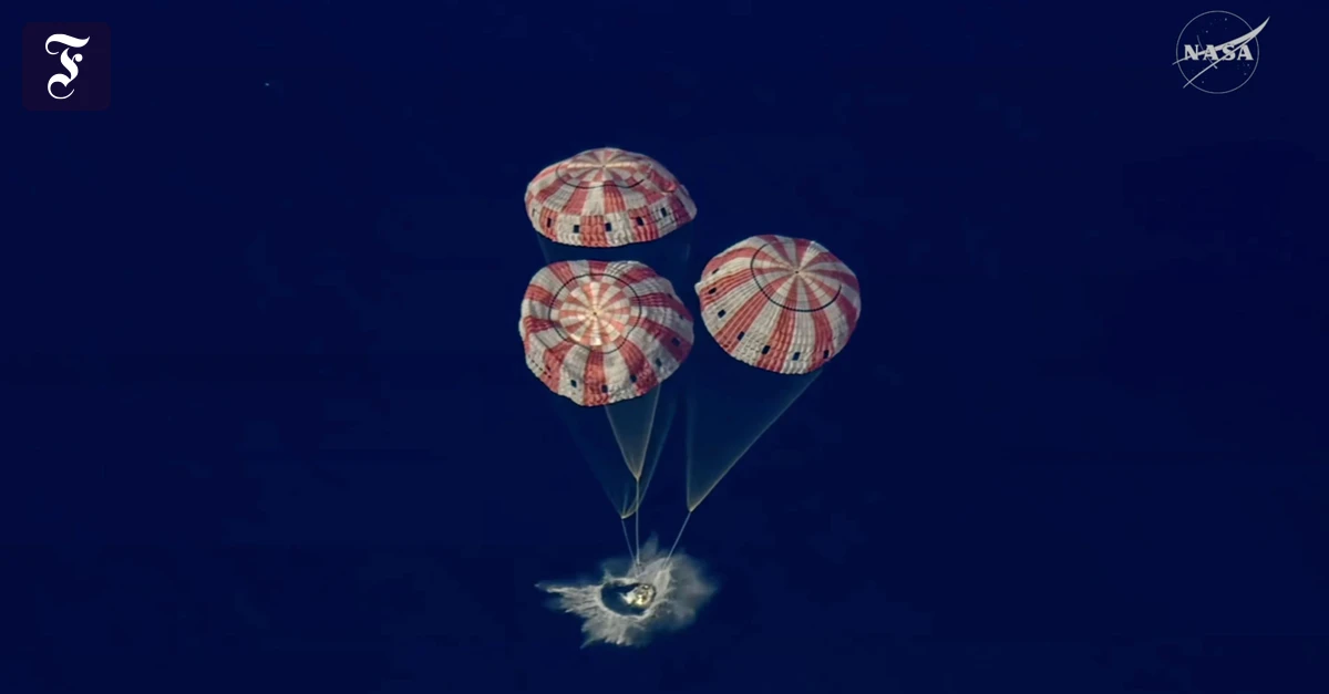 Orion-Kapsel von Artemis-2-Mission in Erdatmosph&auml;re eingetreten