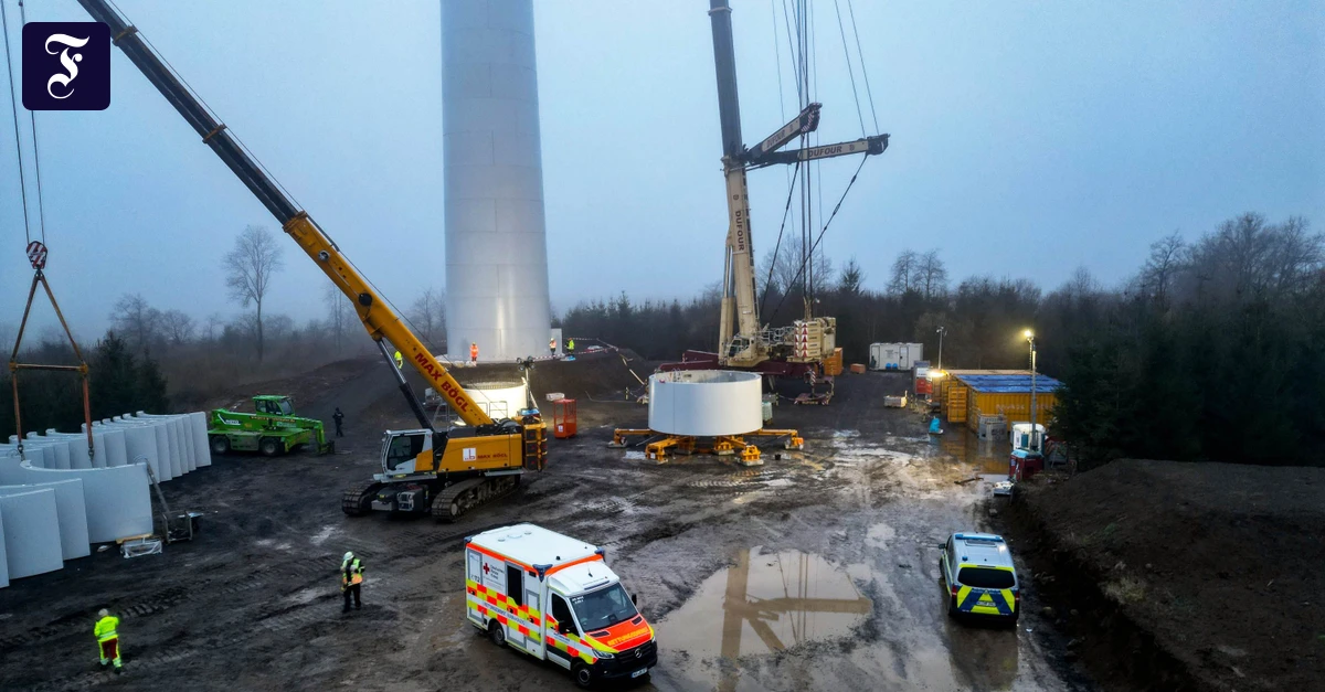 Birstein: Fehlerhafte Montage offenbar Ursache für tödlichen Unfall an Windrad