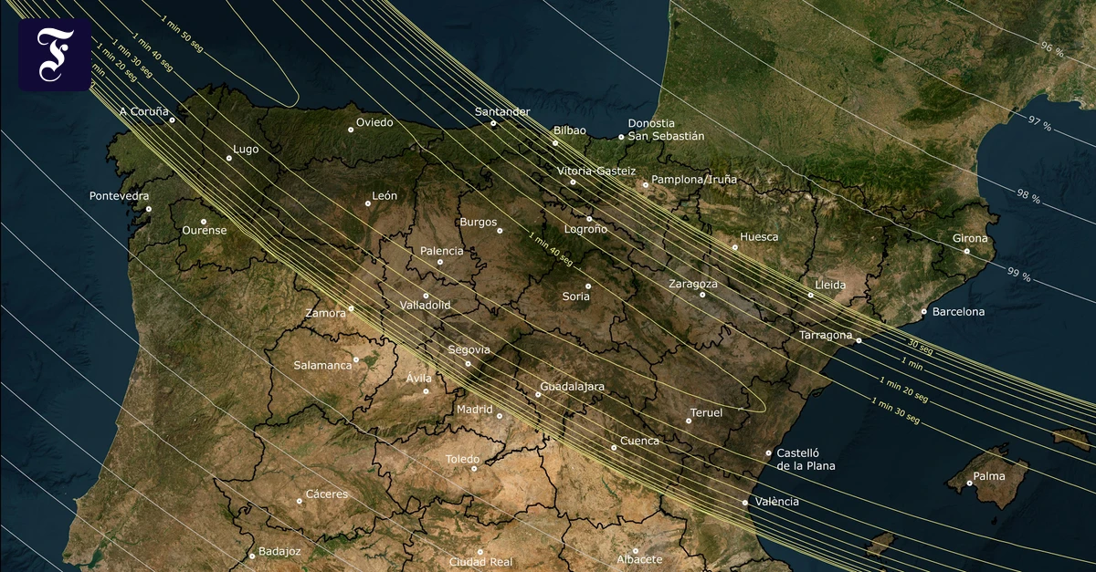 Einmaliges Himmelsspektakel: Spanien bereitet sich auf die Sonnenfinsternis vor