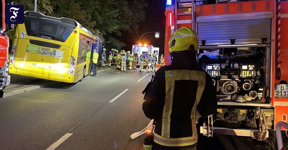 City bus crashes into tree in Berlin