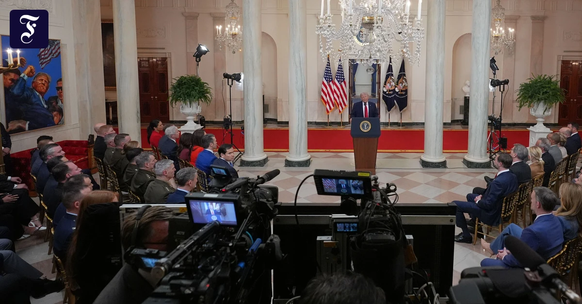 Live-Ansprache zu Iran: Teleprompter-Trump lobt die eigenen Erfolge im Irankrieg