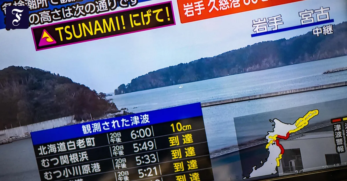 Tsunami-Warnung nach schwerem Beben vor Japans Küste