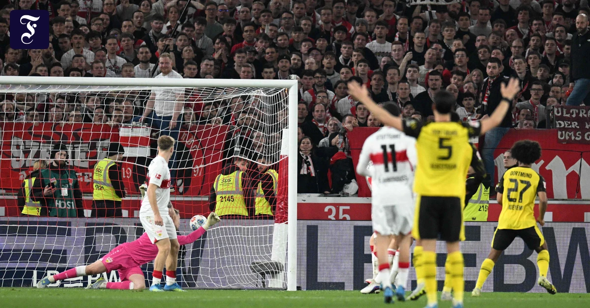 Spätes 2:0 in Stuttgart: Ein Stuhl fliegt, der BVB gewinnt