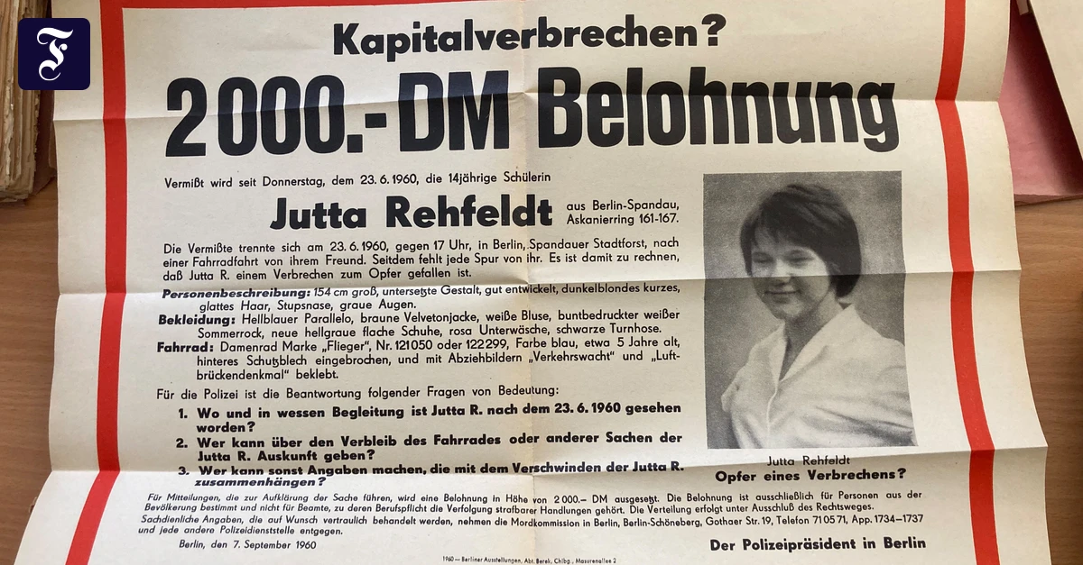 Cold Case Jutta Rehfeldt: Man nannte es Unzucht