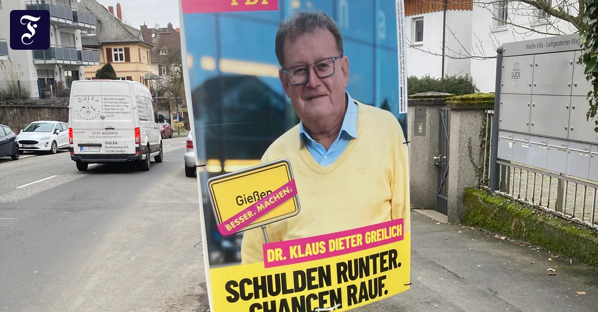 Kommunalwahl in Giessen: Wahlplakate fast ohne Lokalbezug