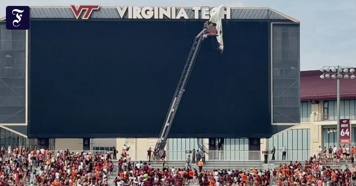 Scoreboard accident: Skydiver injured at Virginia Tech