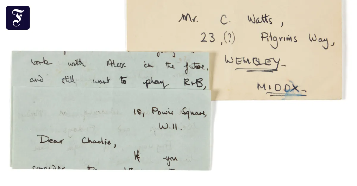 Charlie Watts: Rolling-Stones-Brief wird versteigert