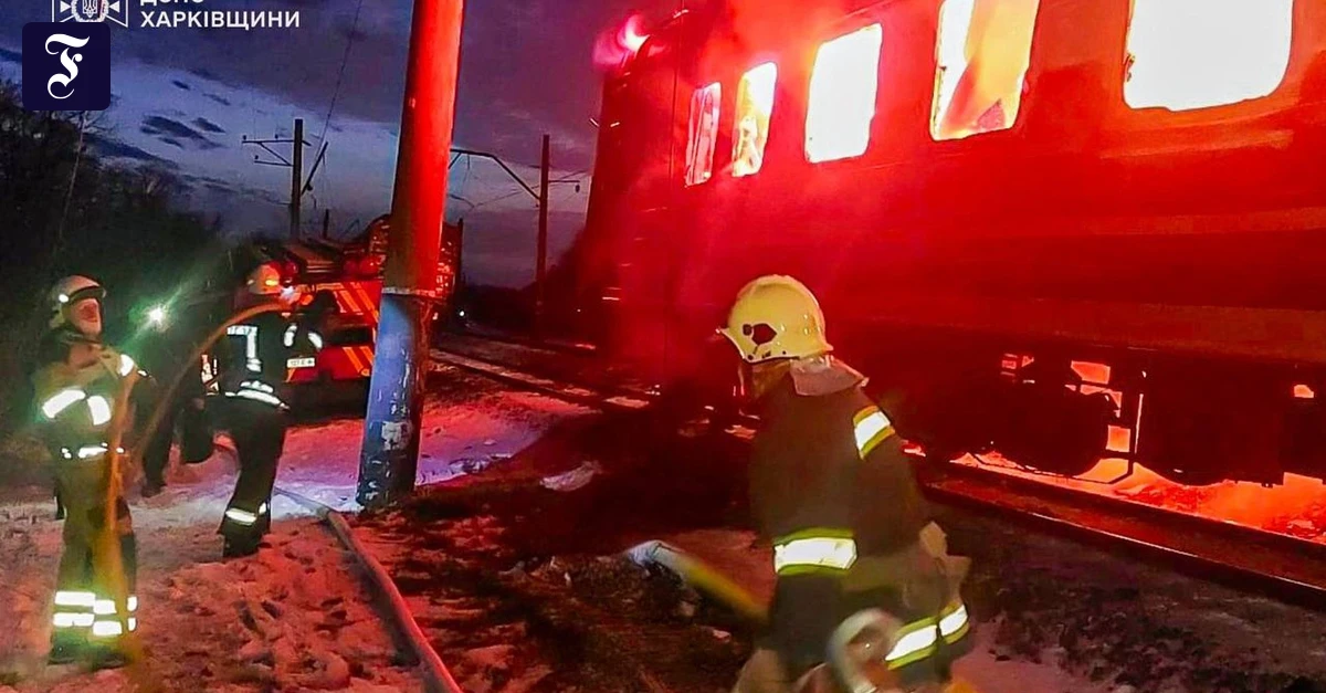 Neue Russische Angriffe: Auch ein fahrender Passagierzug wurde zum Ziel