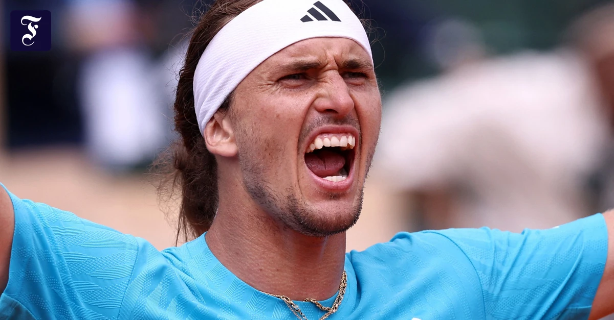 Alexander Zverev in the Monte Carlo semi-final against Jannik Sinner