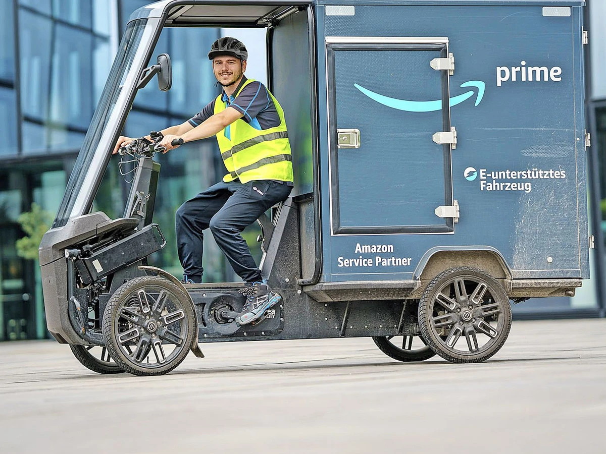 amazon fahrrad gebraucht Liefern mit Elektrofahrzeugen: Amazons neue Kastenräder Color:Weiß - Braun Fahrradkurs Kinder | Erwachsene Category:Kinder Jugend_Bicycles