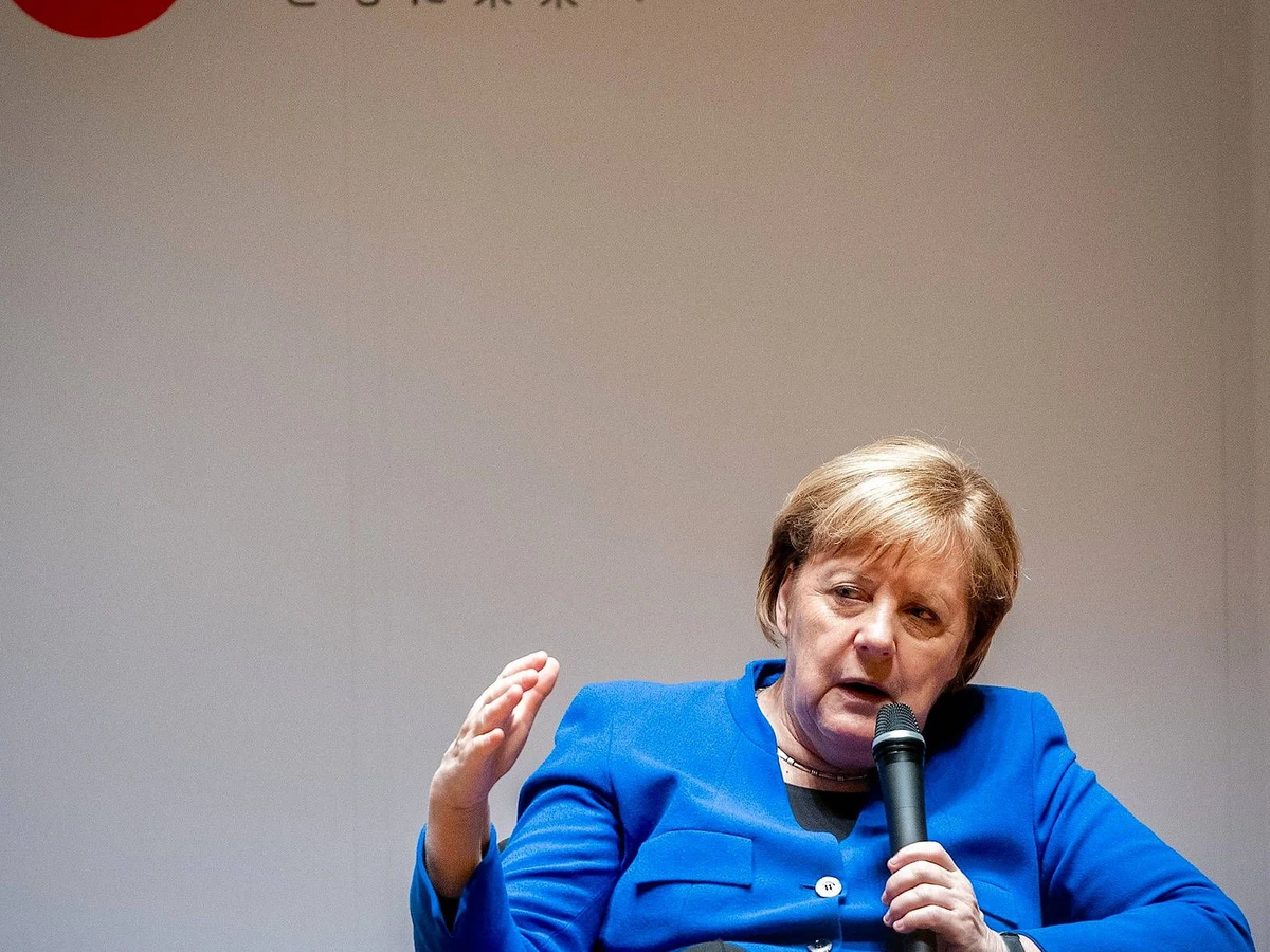 Angela Merkel fordert ethische Leitplanken fr KI | FAZ