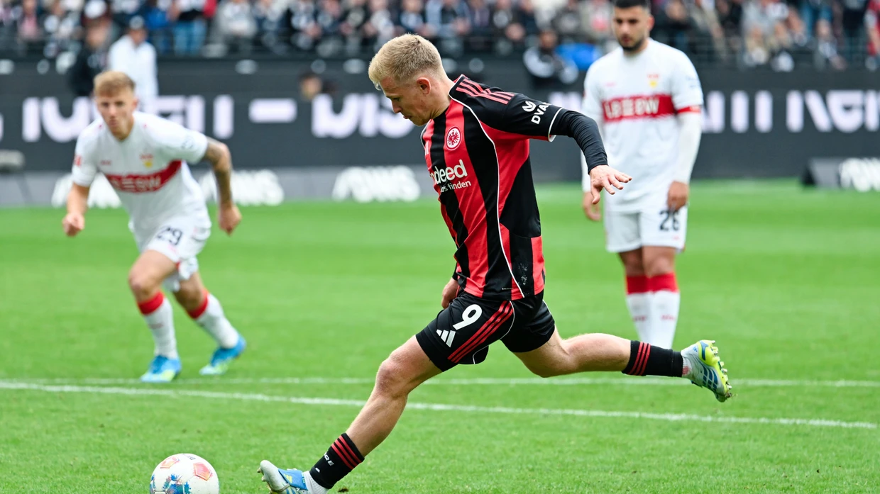 „Es muss viel verändert werden an der Mannschaft“: Burkardt trifft zum 2:2 gegen den VfB.