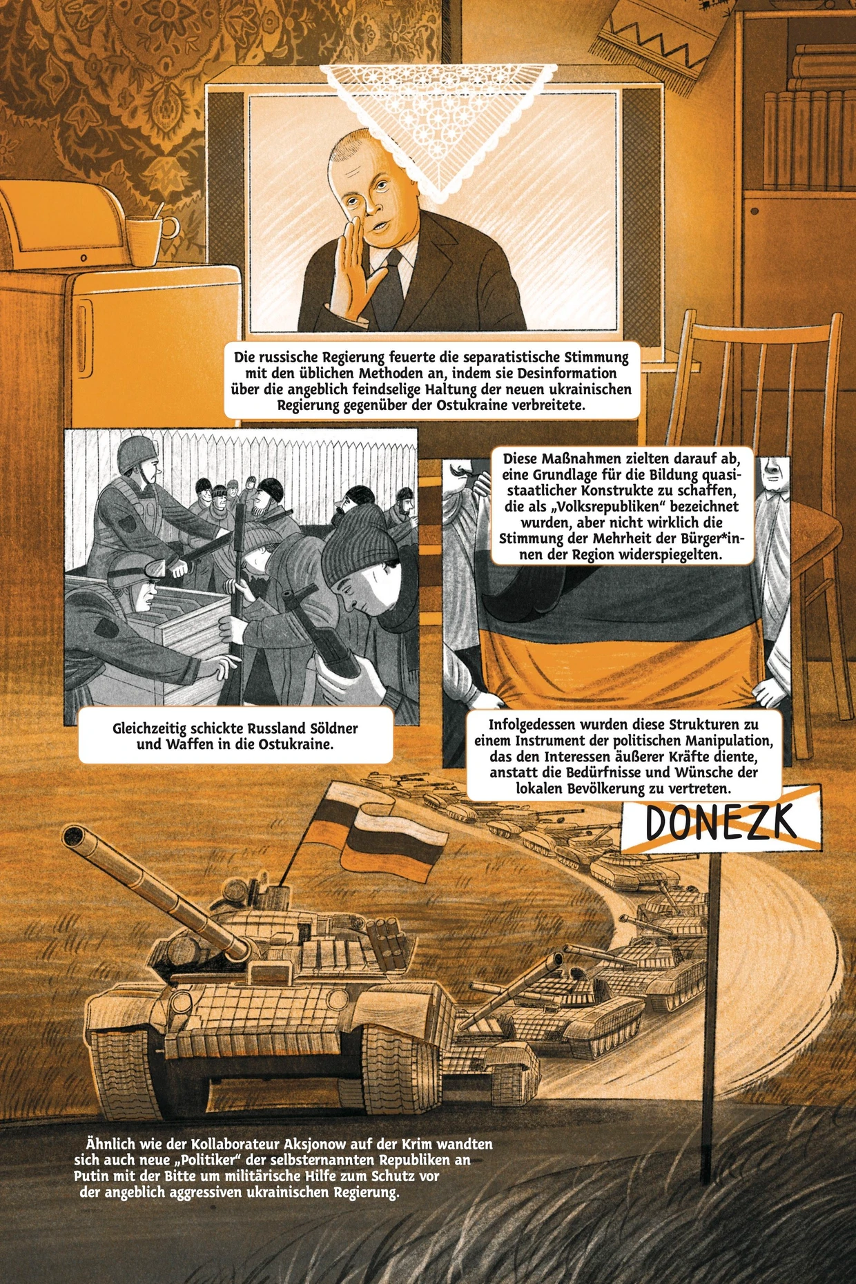 Das Jahr 2014 bezeichnet den Beginn des Kriegs in der Ostukraine.