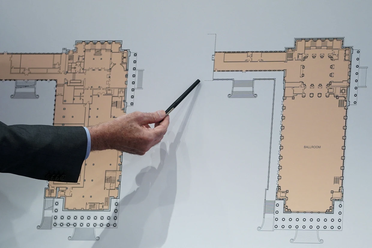 So soll der Festsaal aussehen, wenn es nach Donald Trump geht.