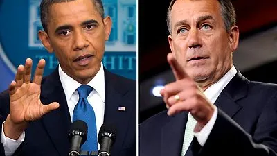 Beide Seiten haben Federn gelassen: Präsident Obama und Republikaner John Boehner