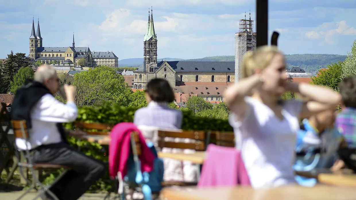 Der Spezial-Keller in Bamberg, lange bevor das Coronavirus die Tische leerte.
