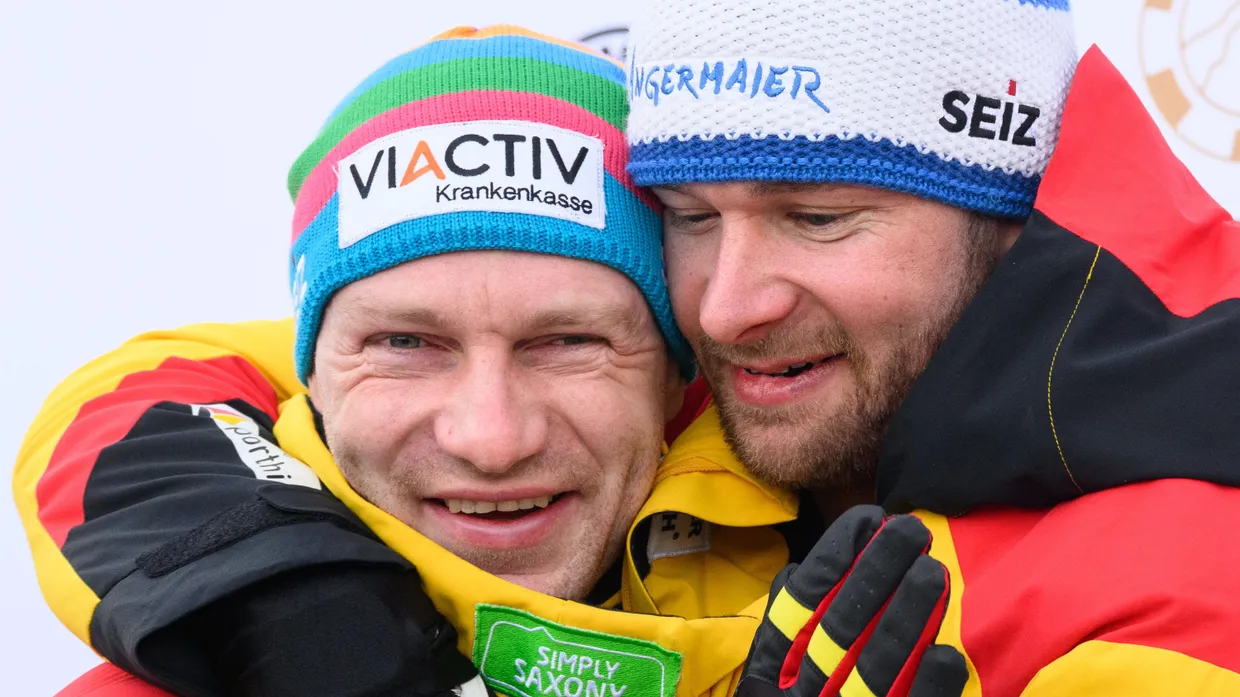 Bob-Rivalen: Johannes Lochner (r) und Francesco Friedrich