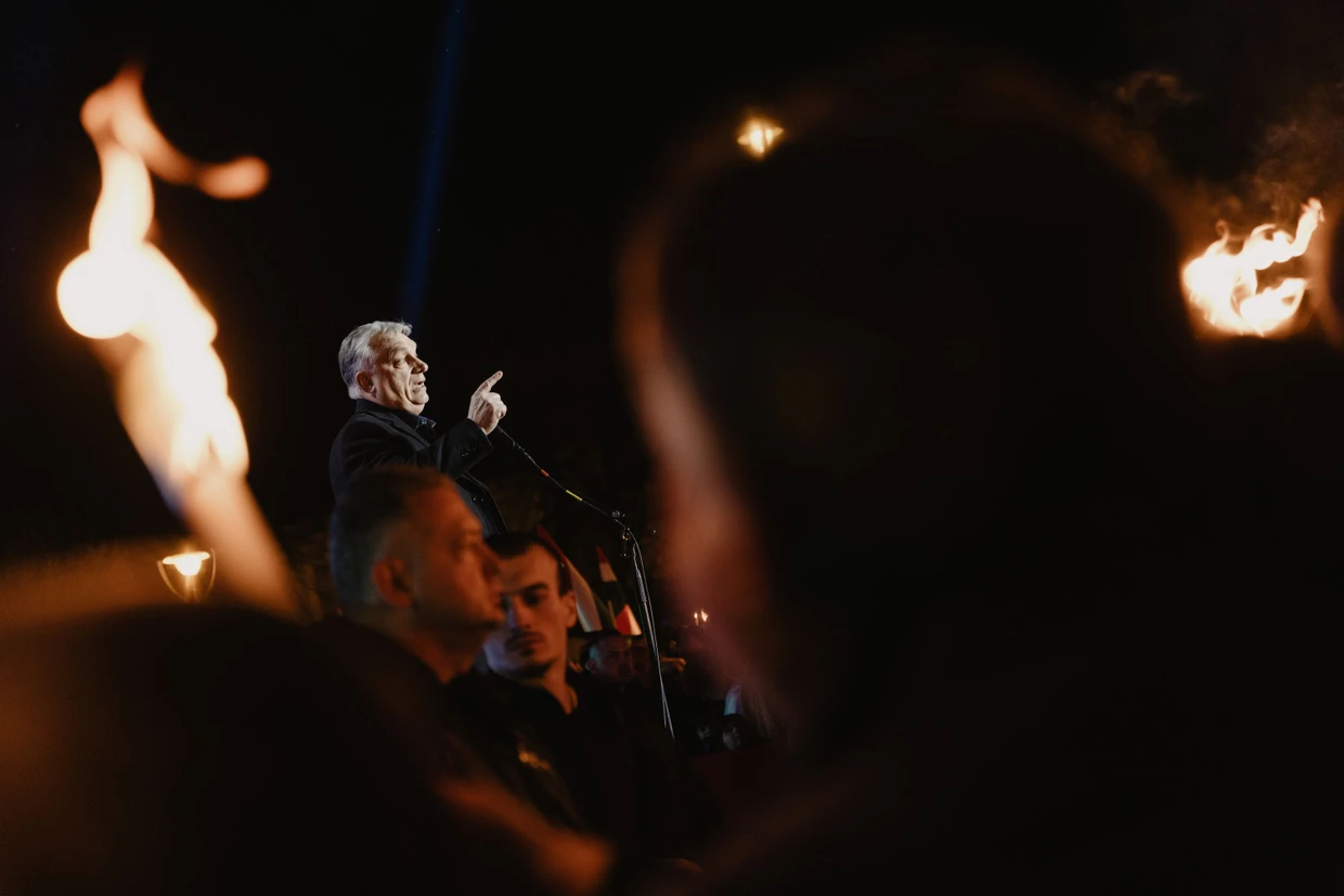 Wahlkampf-Auftritt von Viktor Orbán Ende März in Nagykanizsa