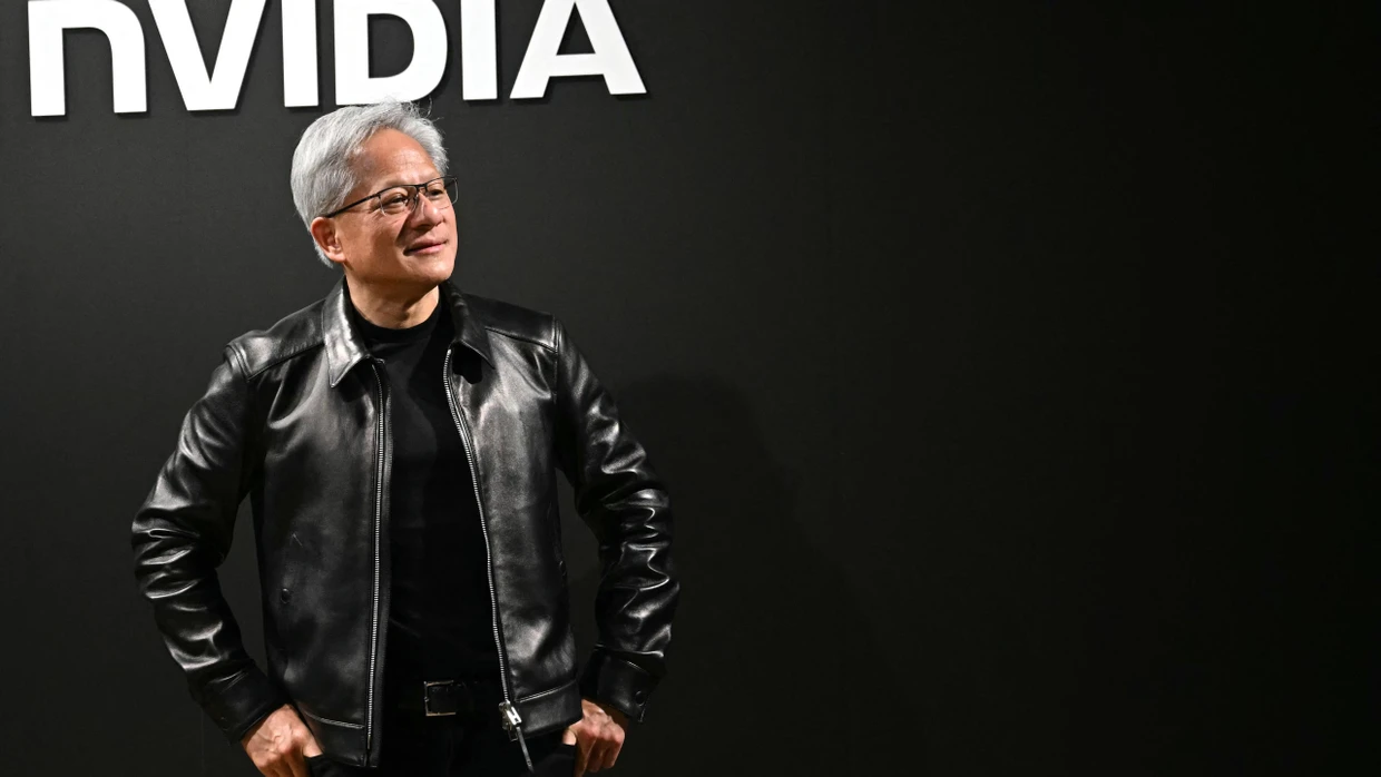 Nvidia-Chef Jensen Huang in Lederjacke