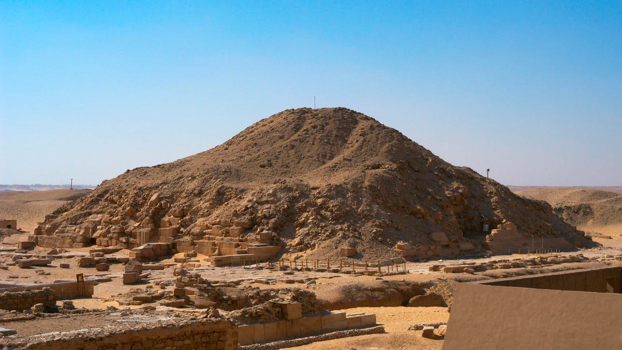 Die Unas-Pyramide, aufgenommen 2003