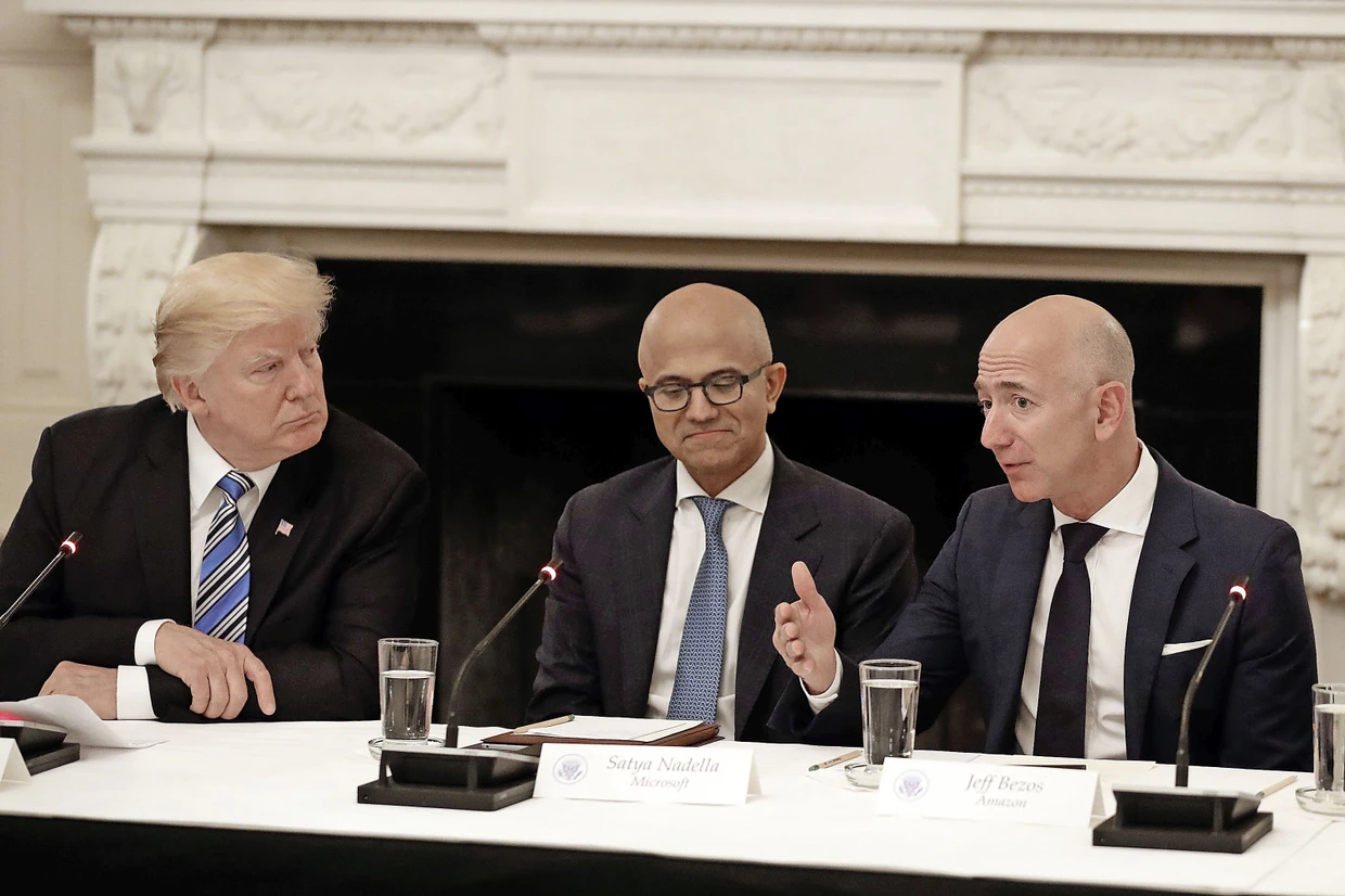 2017: Satya Nadella (Microsoft) und Jeff Bezos (Amazon)