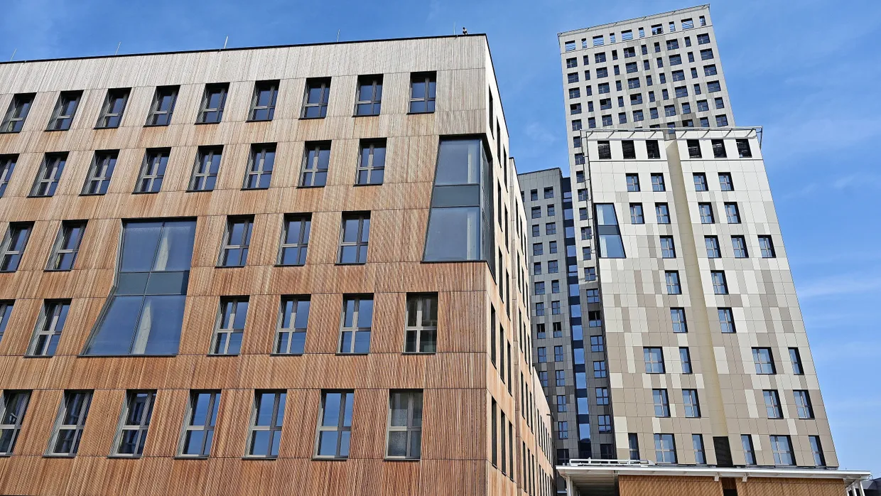 Bisher nur Einzelstücke: Hohe Wohngebäude aus Holz wie in der Wiener Seestadt Aspern