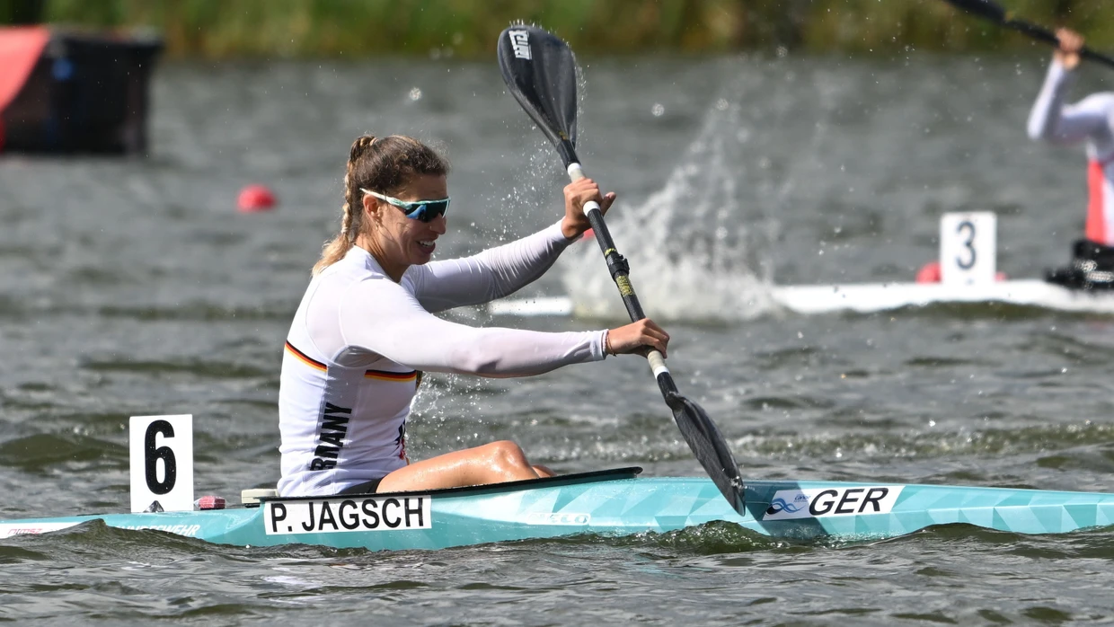 Pauline Jagsch während des WM-Finales im Kajak-Einer