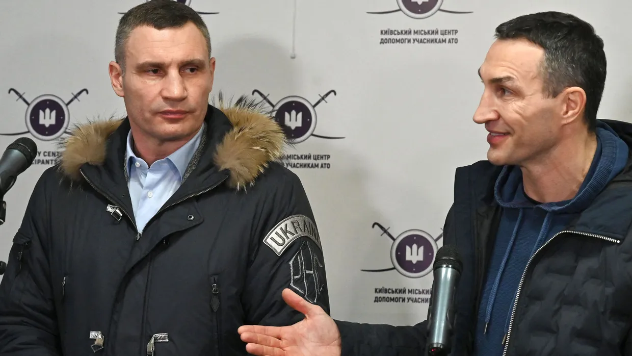 Die Brüder Vitali und Wolodymyr Klitschko am 2. Februar in Kiew
