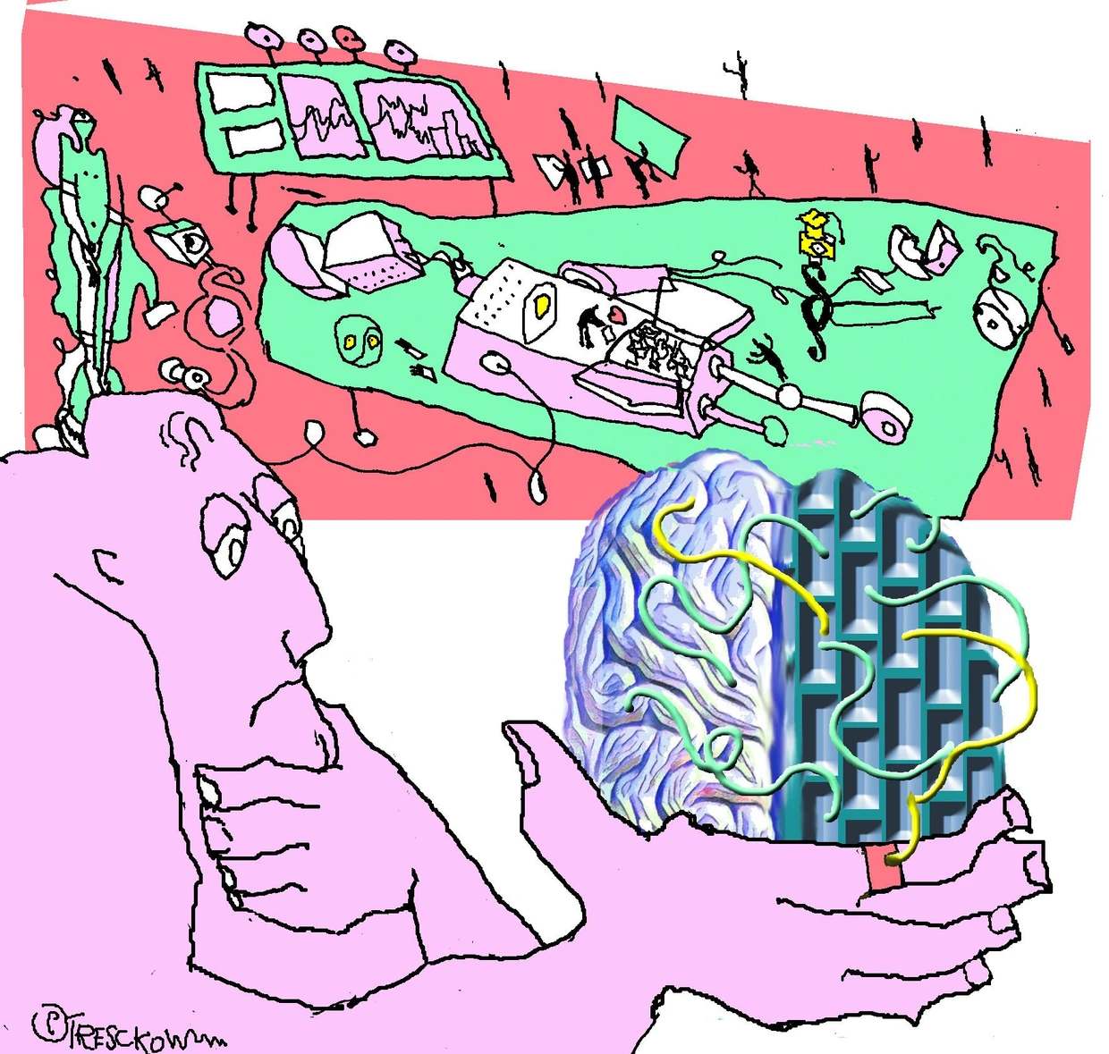 Denkmaschinen: Digitale und biologische Hemisphären