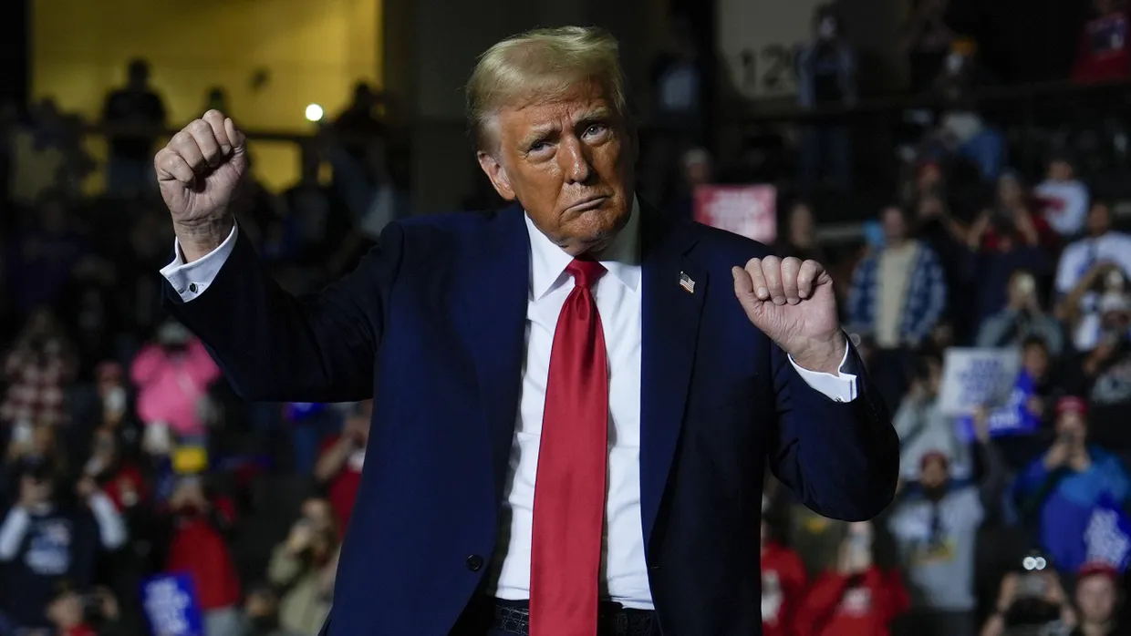 Der republikanische Präsidentschaftskandidat Donald Trump am Donnerstag auf einer Wahlkampfveranstaltung in Allentown, Pennsylvania
