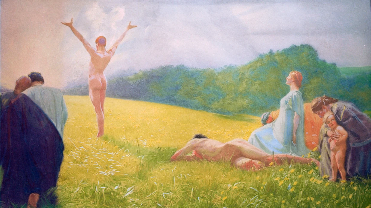 Lebensreform und völkische Bewegung: Ludwig Fahrenkrog: „Die heilige Stunde“, 1918.