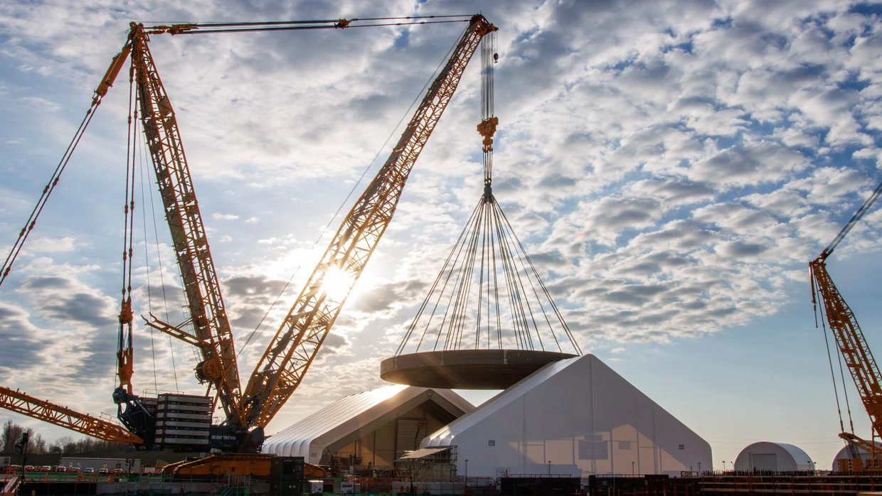 Baustelle des Kernkraftwerks Darlington in Kanada