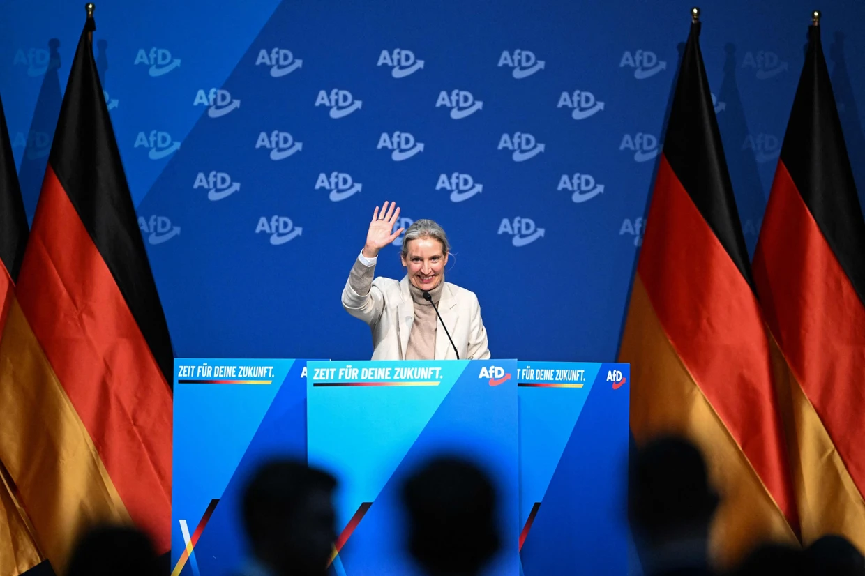 Die AfD-Vorsitzende Alice Weidel bei der Gründungsveranstaltung der AfD-Jugend in Gießen