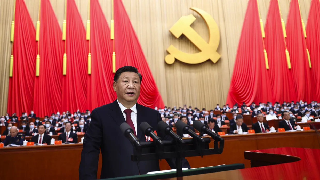 Chinas Präsident Xi Jinping beim um 20. Parteitag der Kommunistischen Partei