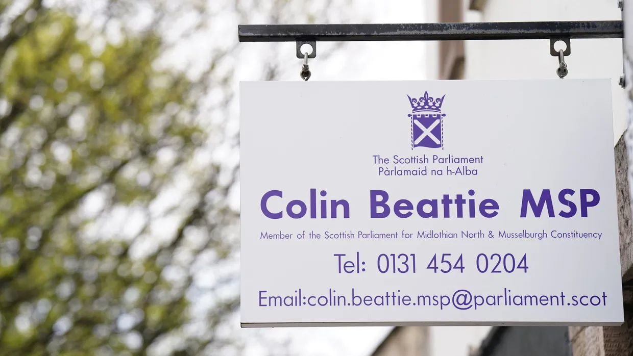 Das Büro von Colin Beattie in Dalkeith am Dienstag