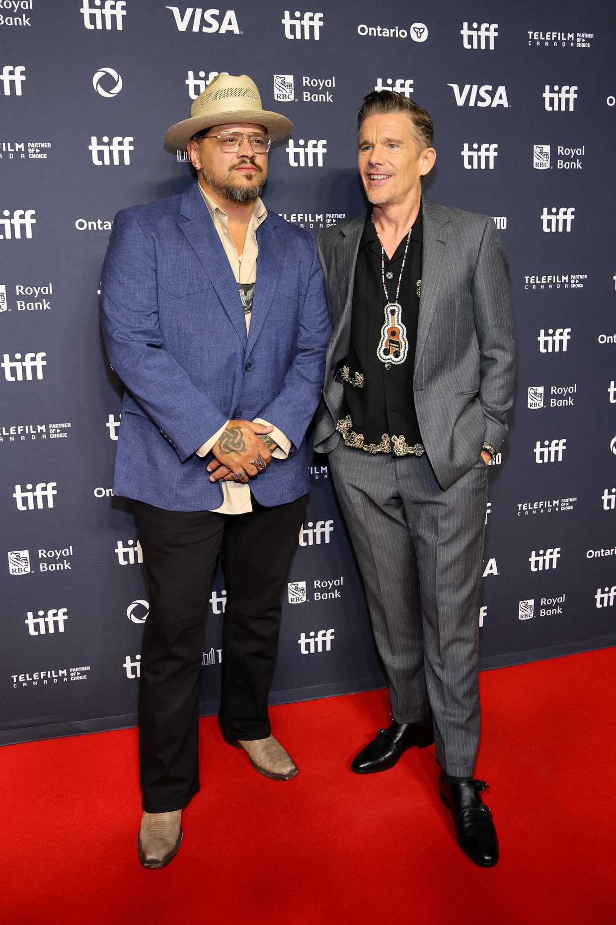 Director and screenwriter Sterlin Harjo with his leading actor Ethan Hawke