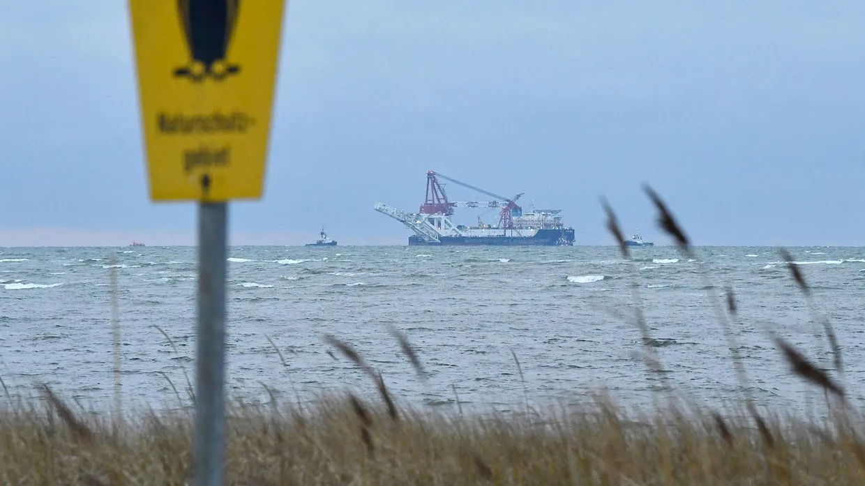 Umstrittenes Pipeline-Projekt: Das Verlegeschiff „Fortuna“ Mitte Januar vor der mecklenburgischen Küste