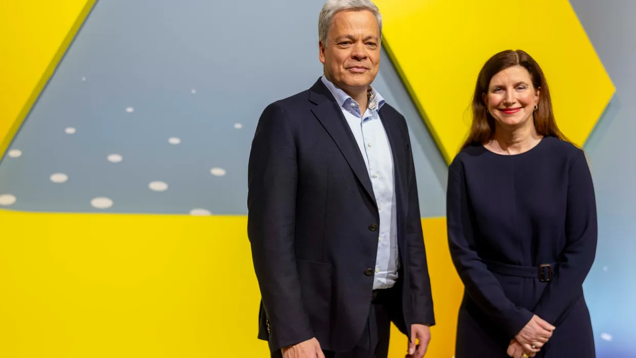 Alt und neu: Manfred Knof, Vorstandsvorsitzender der Commerzbank, und Bettina Orlopp, die seine Nachfolgerin wird.
