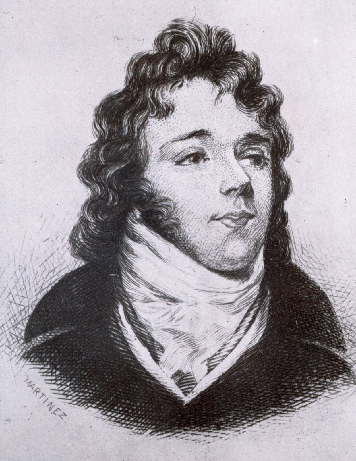 George Bryan Brummell auf einer undatierten Radierung